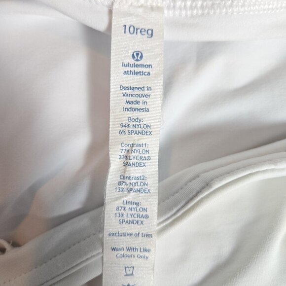 Lululemon Pace Setter Skirt 13" - 10 White - Picture 8 of 9